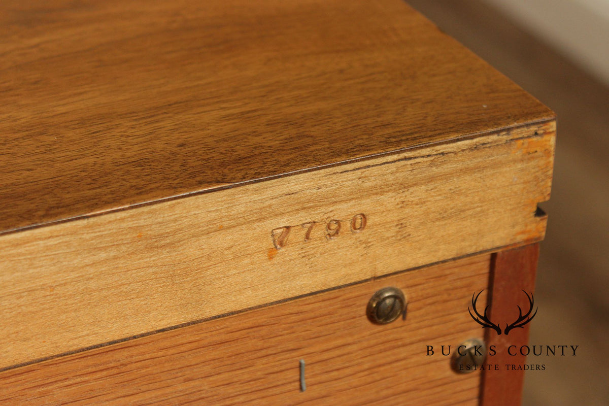 John Widdicomb Mid Century Modern Walnut 9 Drawer Triple Dresser