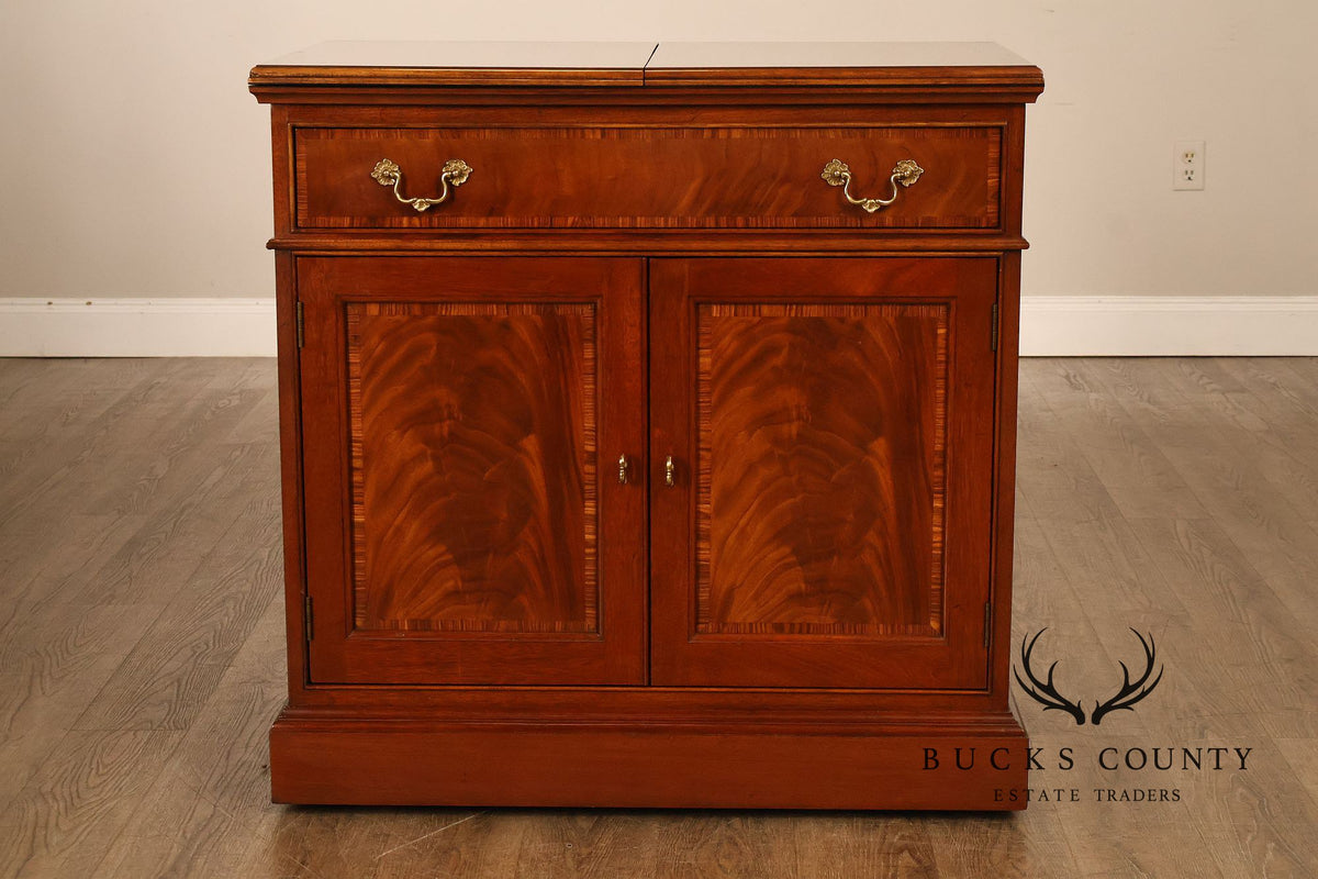 Stickley Traditional Mahogany Flip-Top Server Cabinet