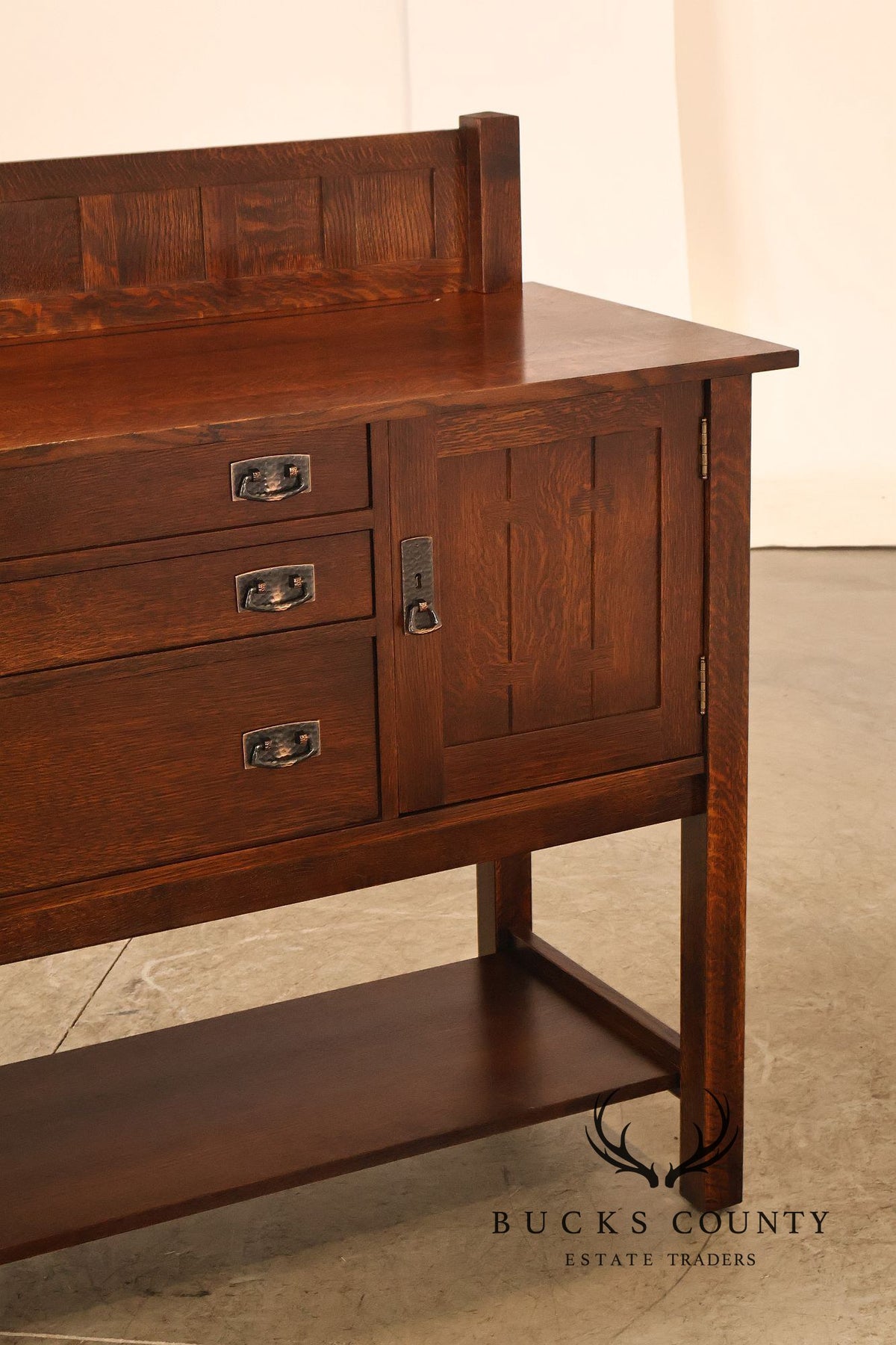 Stickley Mission Collection Oak Sideboard Server With Gallery Back