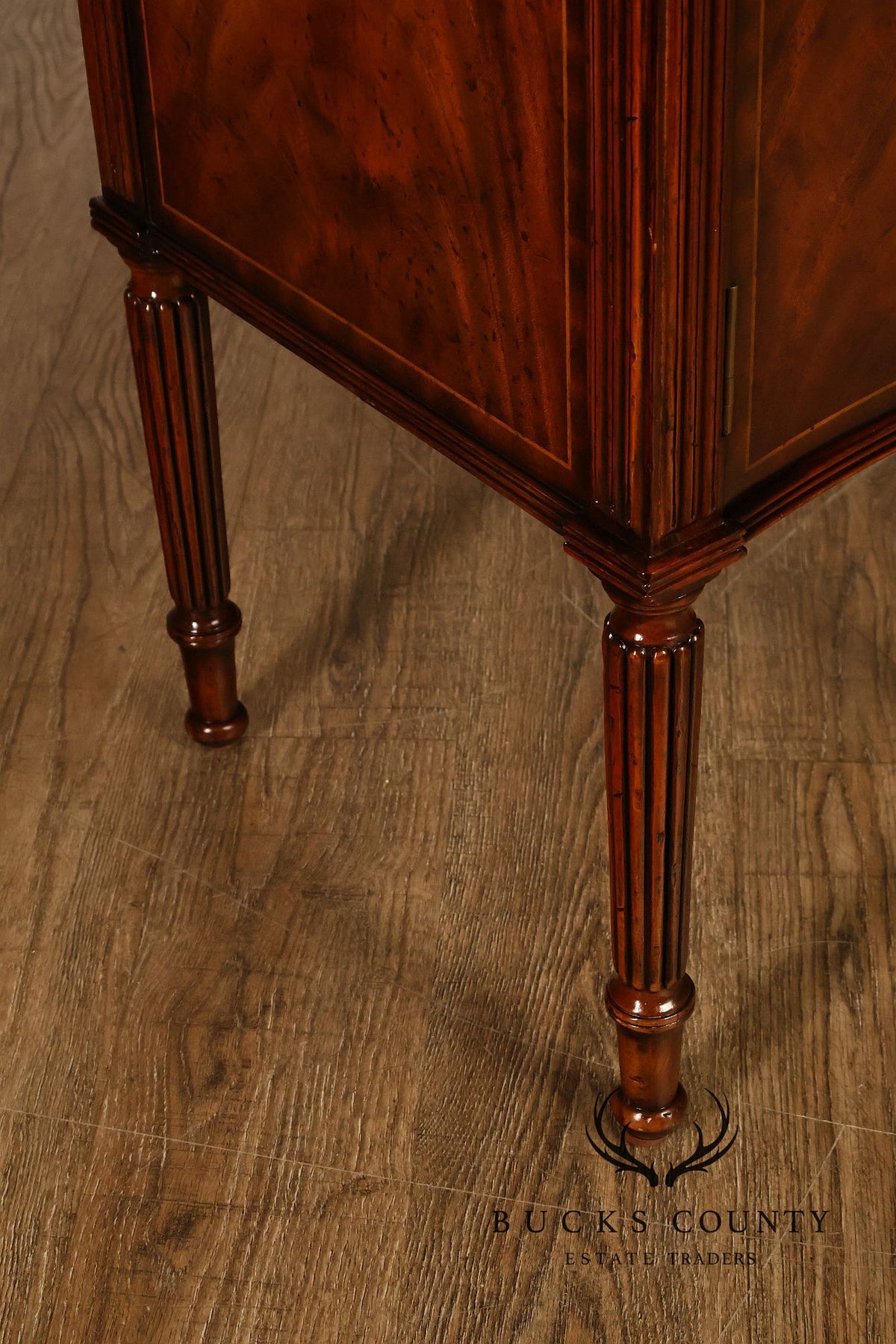 Jonathan Charles Mahogany Federal Style Credenza Sideboard With Brass Hardware