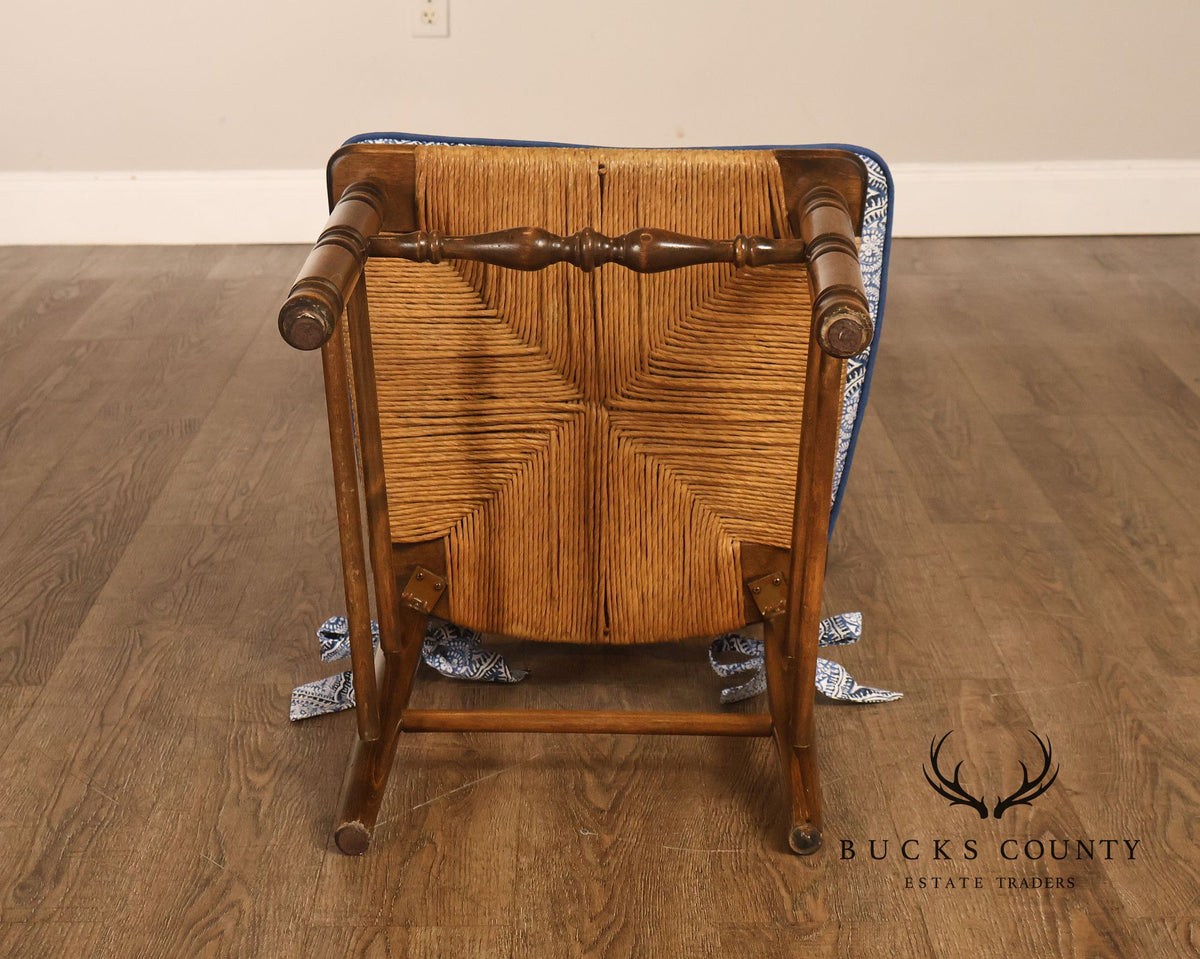 Hickory Chair Co. Set Of Six Country Ladder Back Rush Seat Dining Chairs