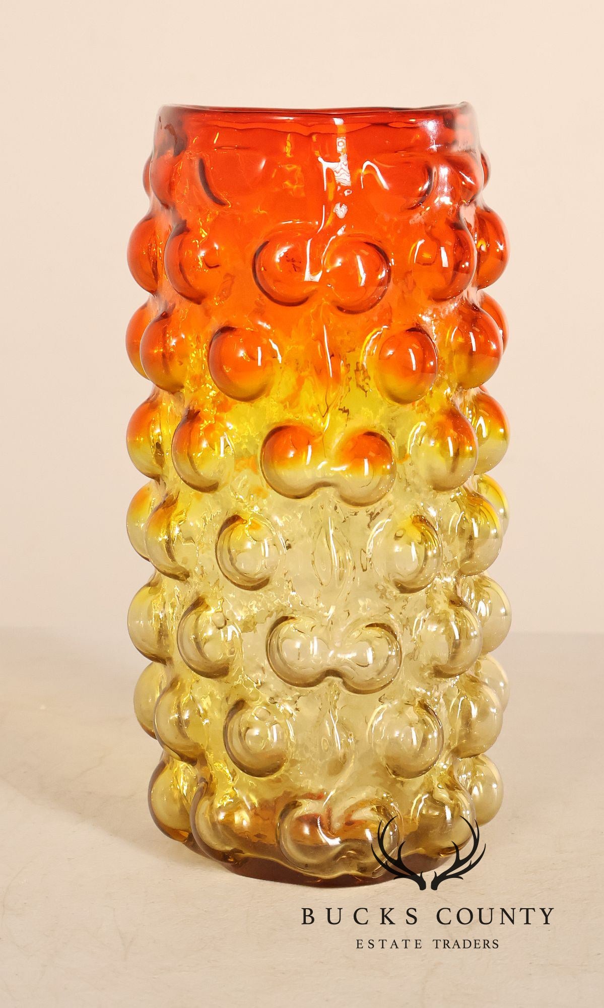Blenko Mid Century Modern Bubble Glass Vase