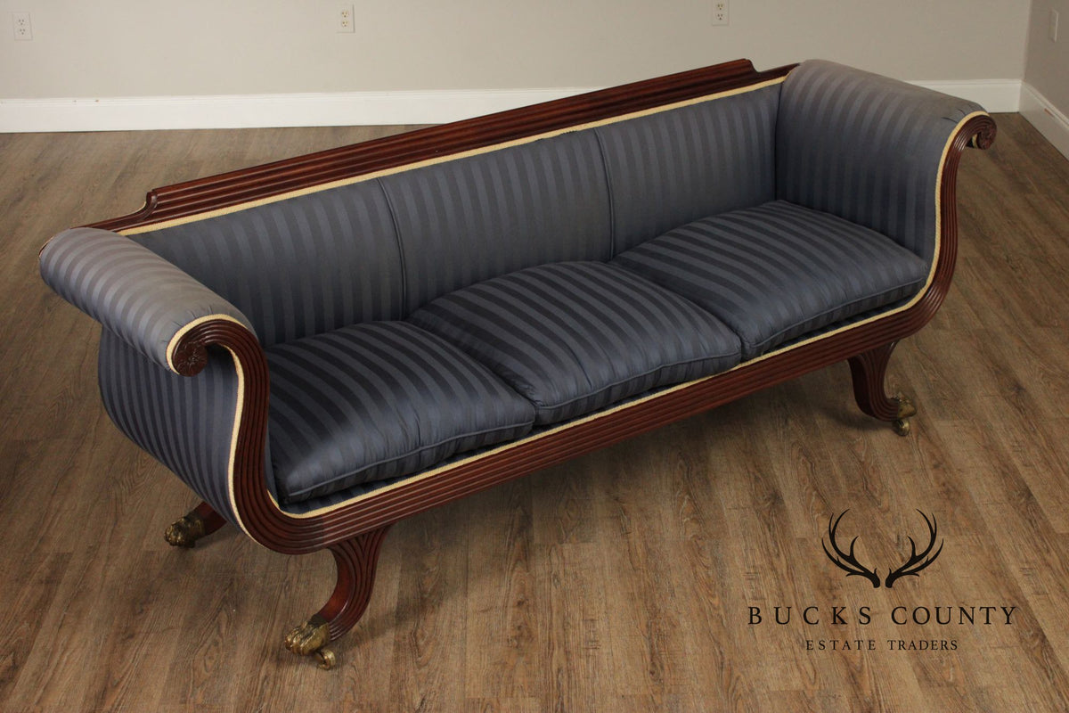 Antique American Classical Period Mahogany Sofa