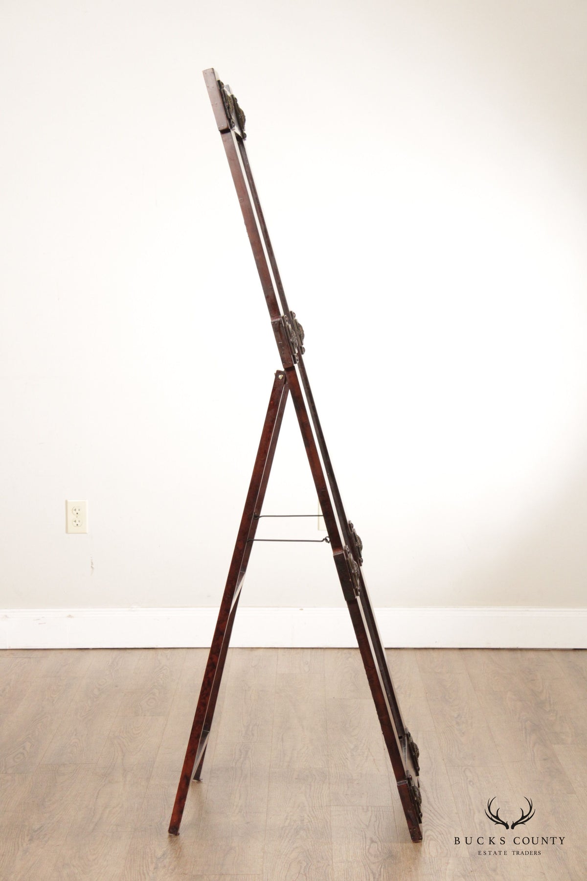 Brutalist Style Wood and Cast Iron A-Frame