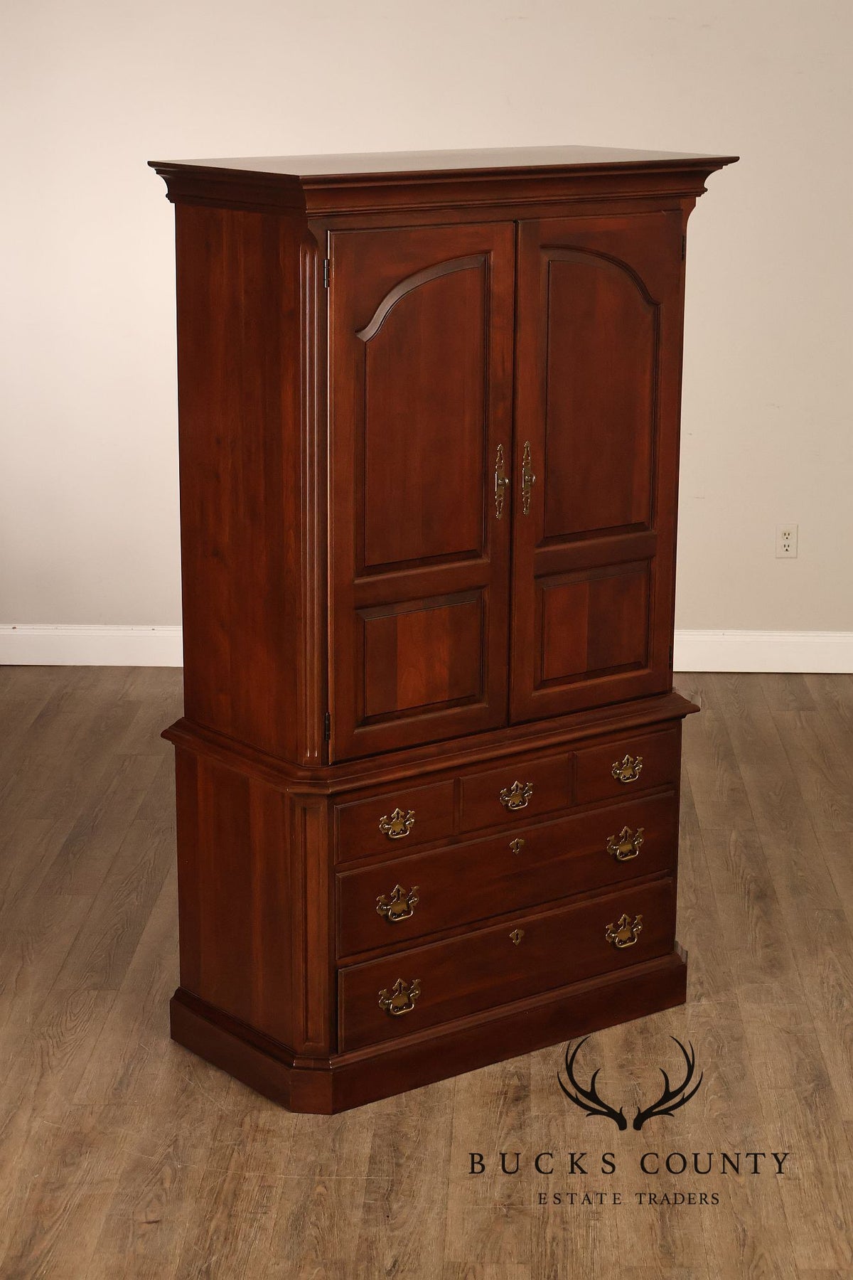 Pennsylvania House Chippendale Style Cherry Armoire