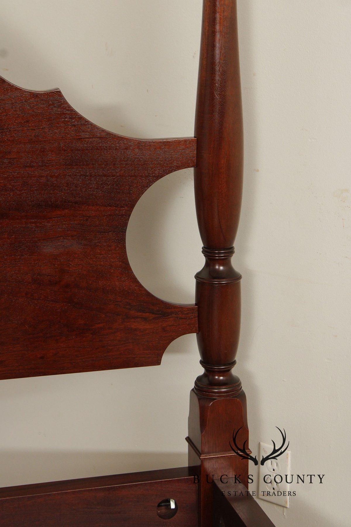 Custom Quality Federal Style Carved Mahogany California King  Poster Bed Frame