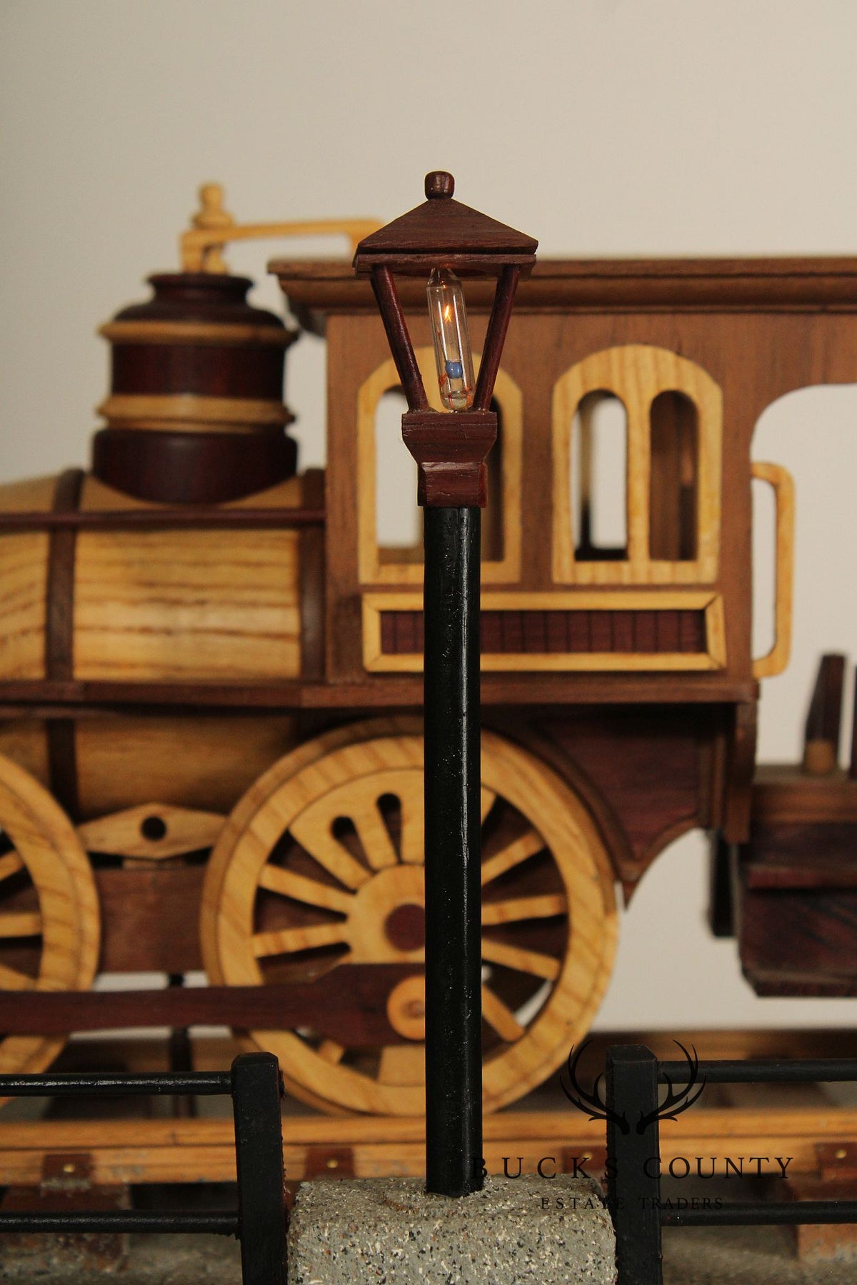 Philip Jacoby Carved Wood Model Train