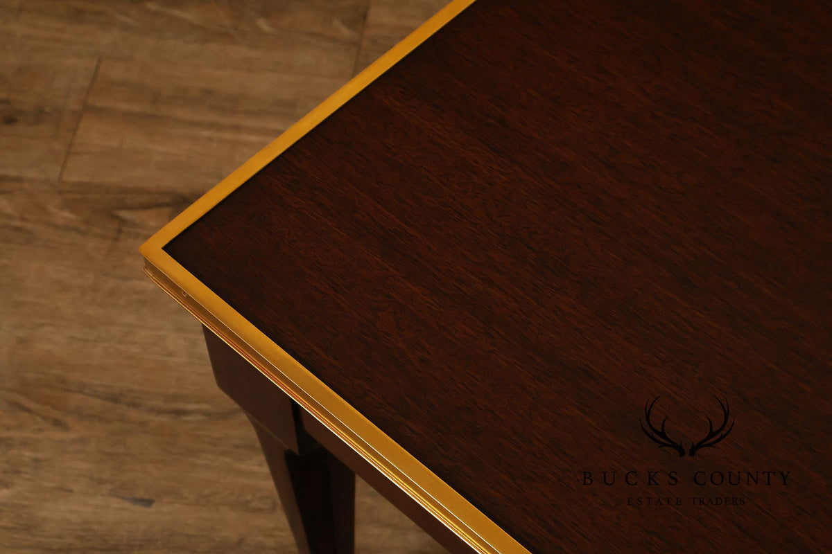 THEODORE ALEXANDER MAHOGANY BARON COCKTAIL TABLE