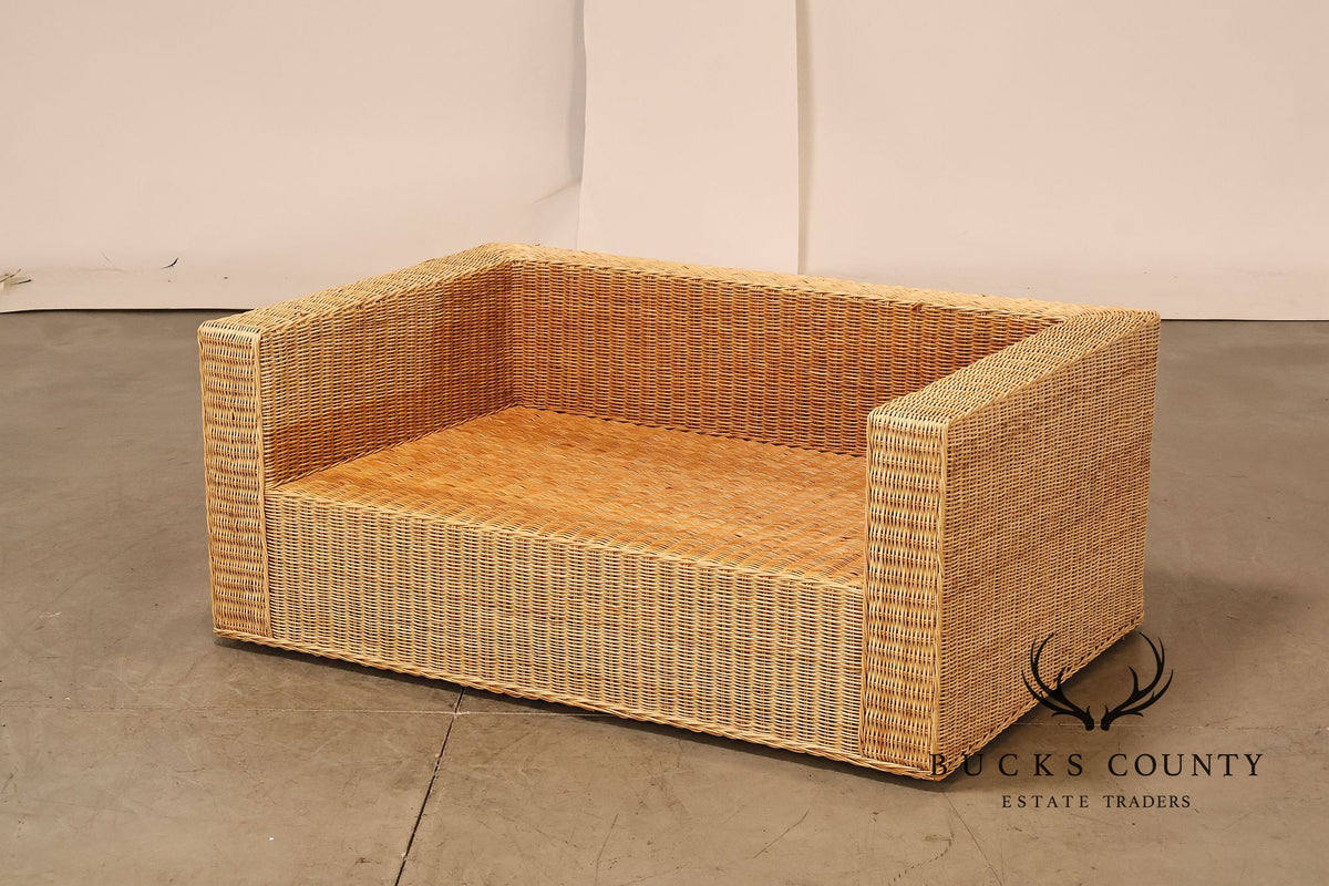 Gunther Lamber Pair of Wicker Loveseats