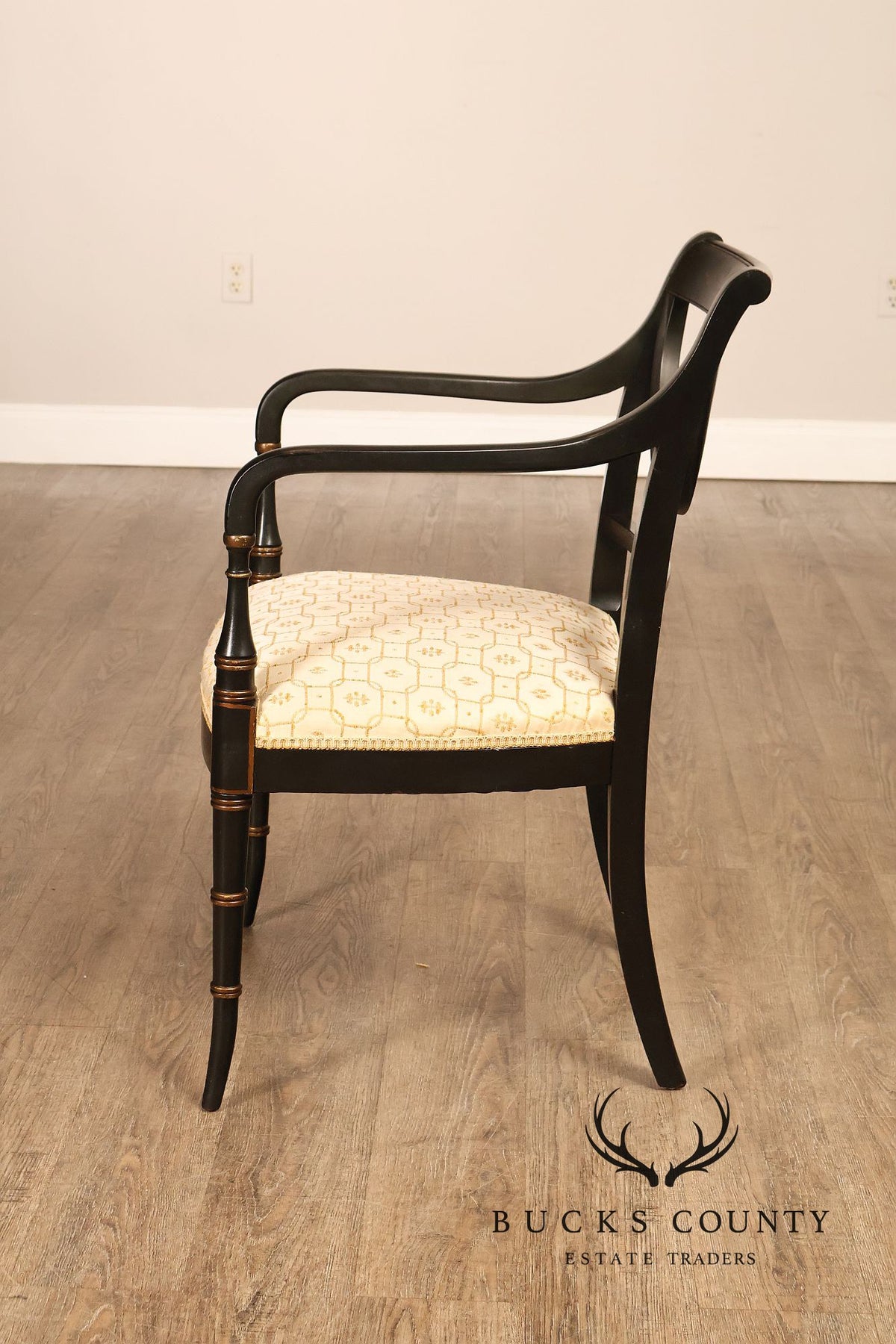 J. L. Pershing & Son Vintage Federal Style Painted Armchair