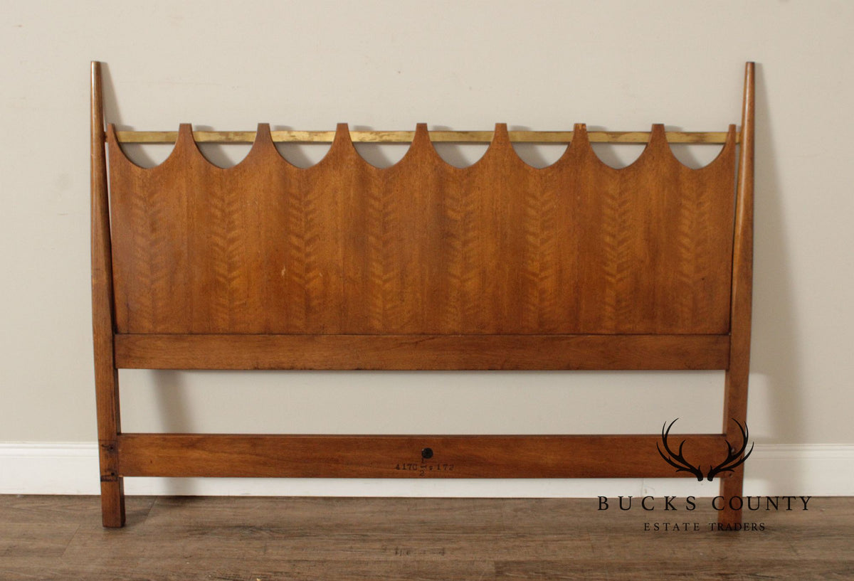 John Stuart Mid Century Modern Walnut Queen Headboard
