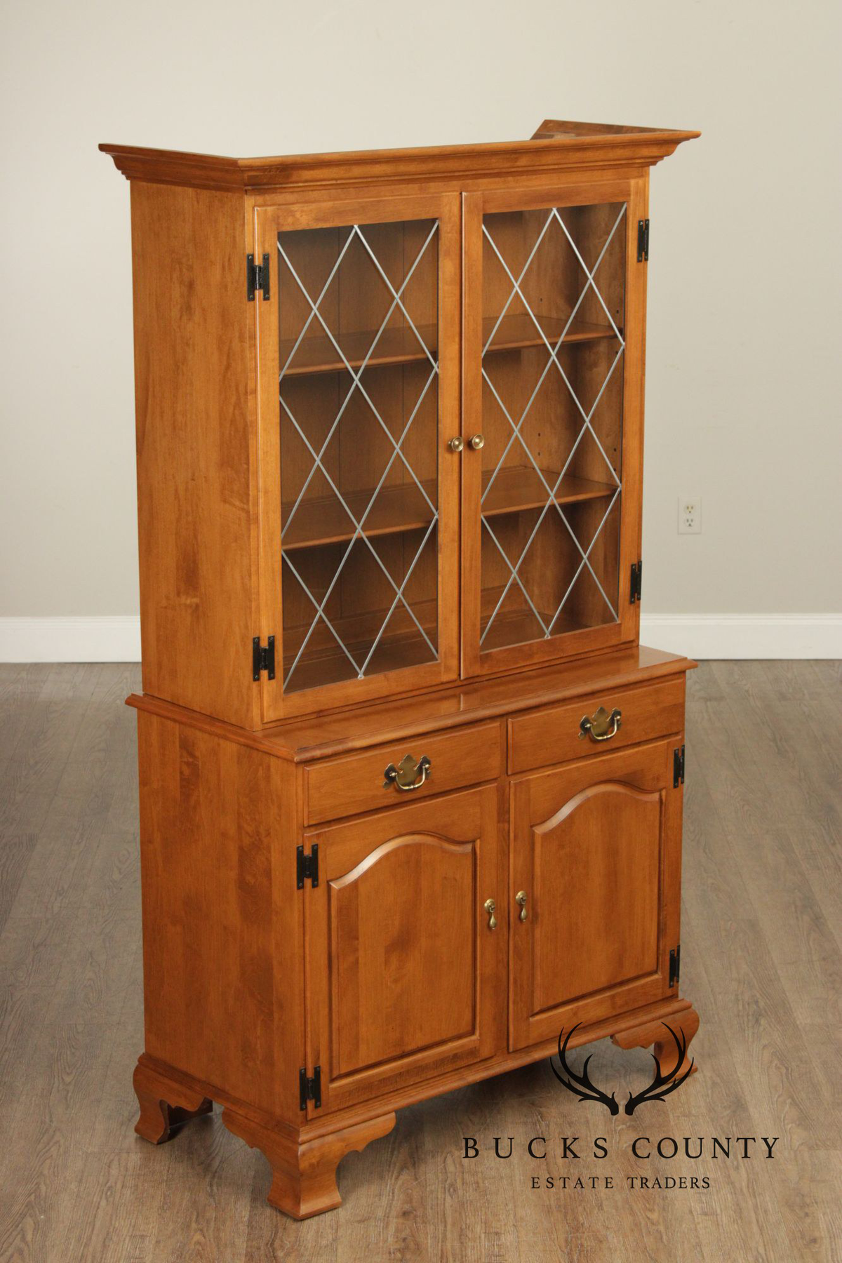 Ethan Allen Heirloom Maple China Cabinet
