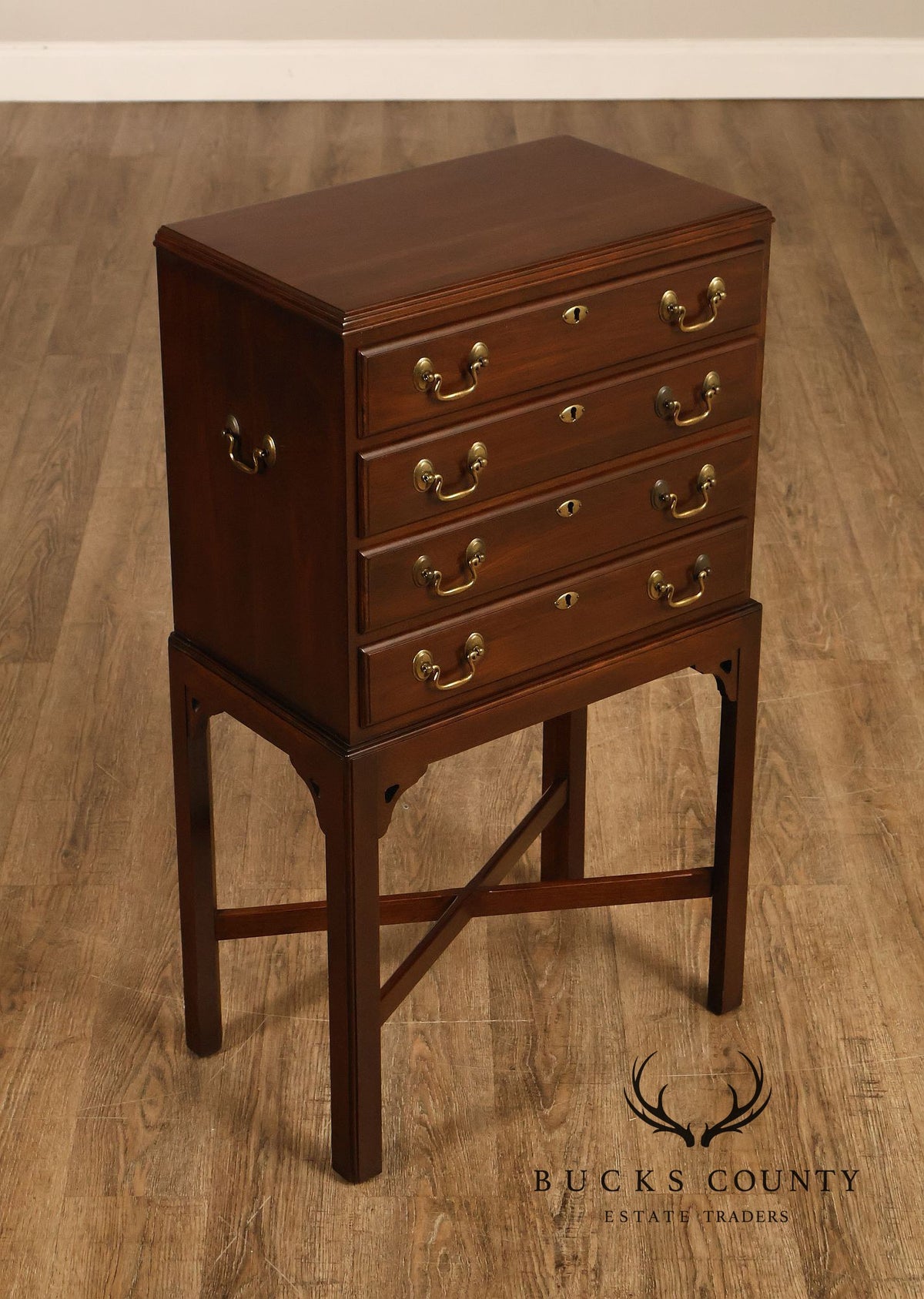 Ethan Allen 'Georgian Court' Cherry Silver Chest