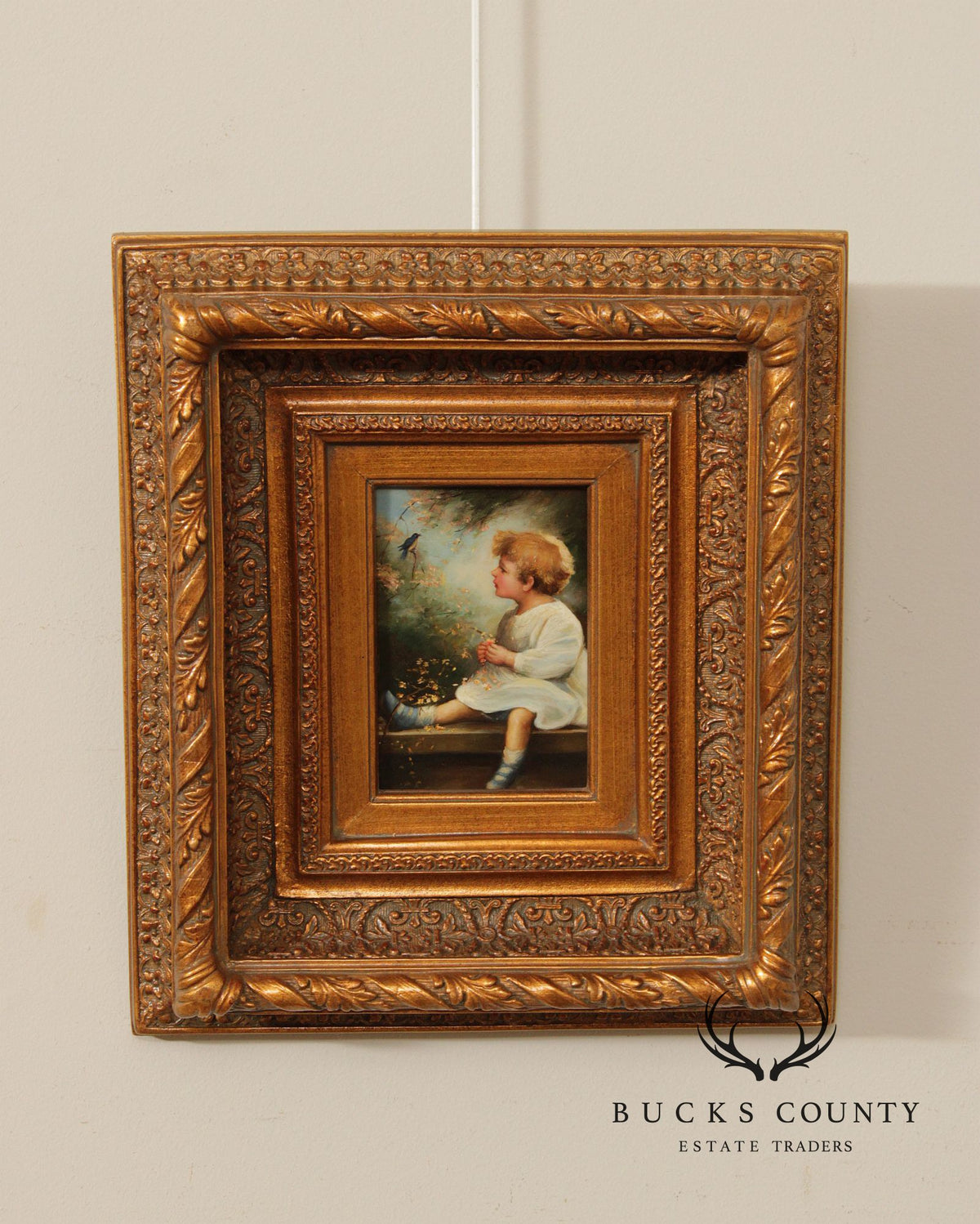 After Zula Kenyon Oil Painting on Panel, 'The Song of the Bluebird'