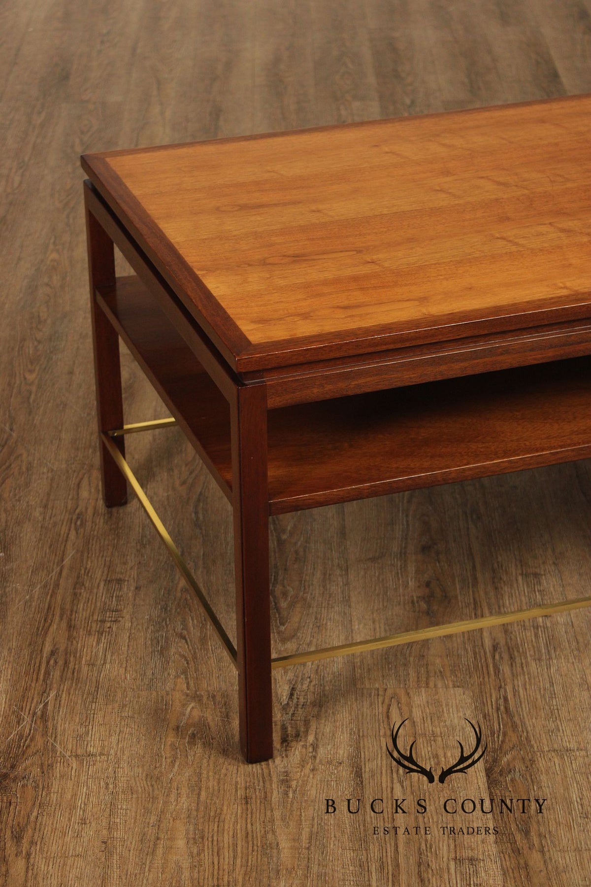 Edward Wormley for Dunbar Walnut And Brass Coffee Table