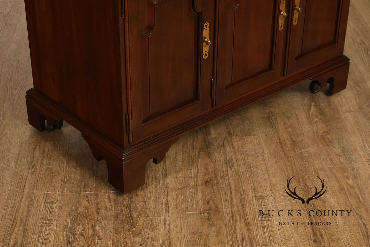 Ethan Allen Georgian Style Cherry Flip Top Server