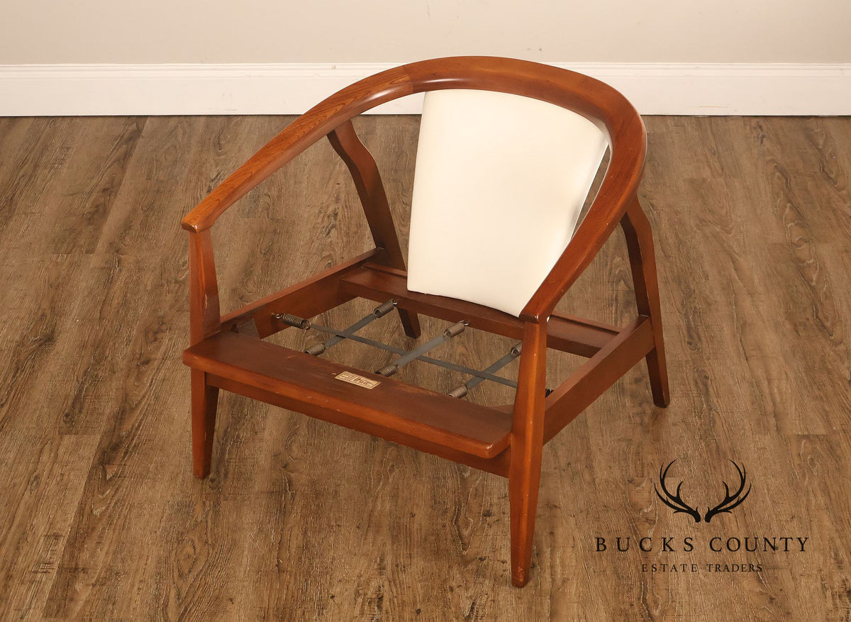 Home Chair Co. Danish Modern Style Curved Back Lounge Chair