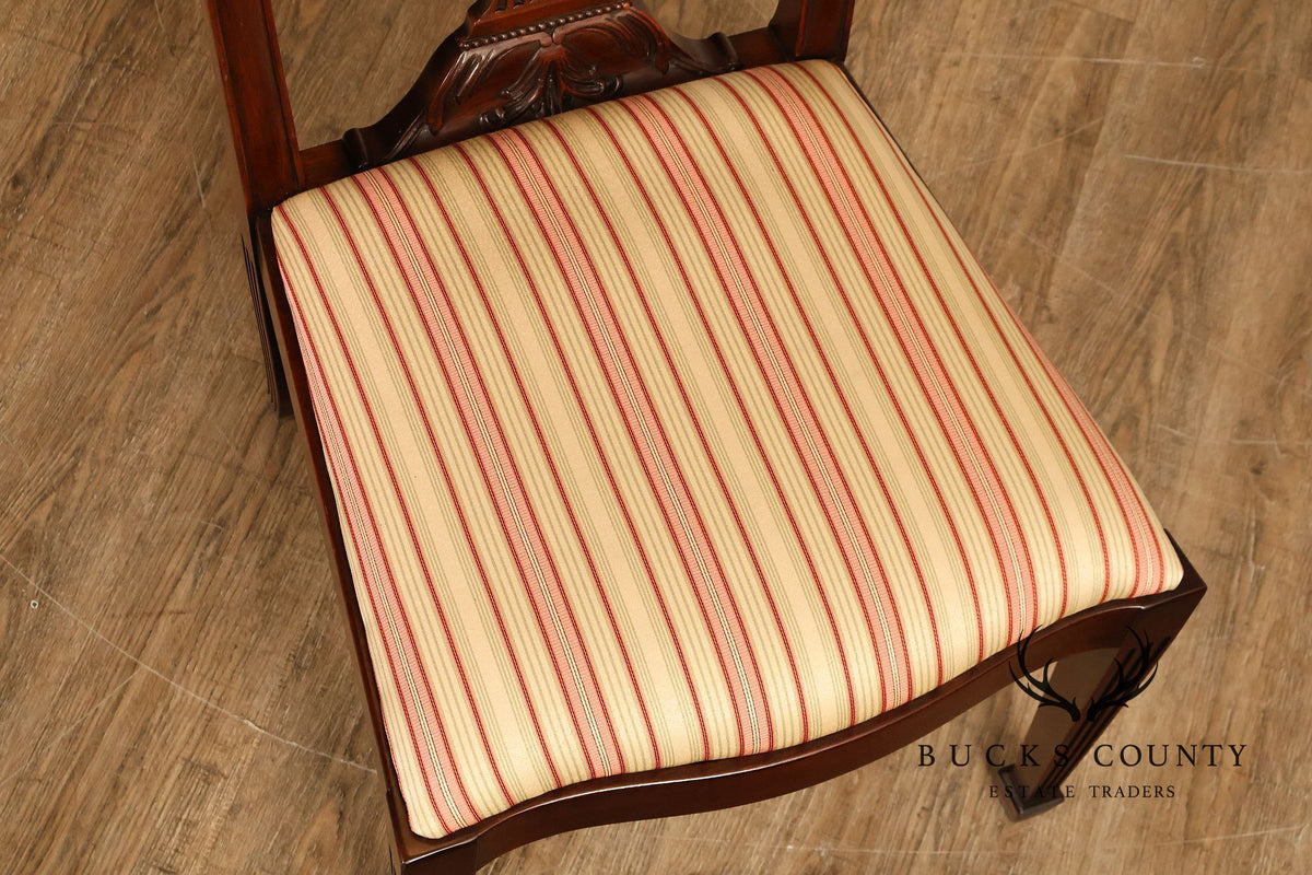 Henkel Harris Mahogany Set Of Eight Lyre Back Dining Chairs