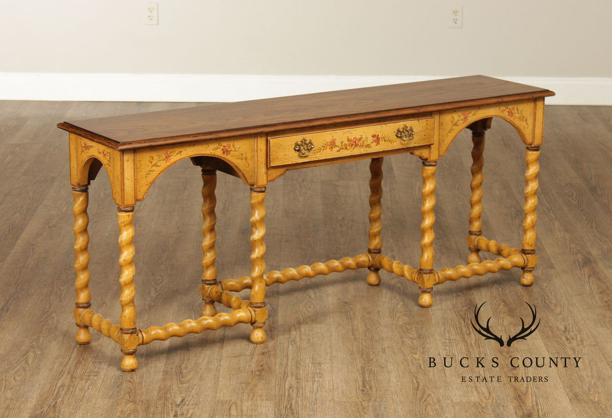 Heritage Country French Style Narrow Painted Console Table