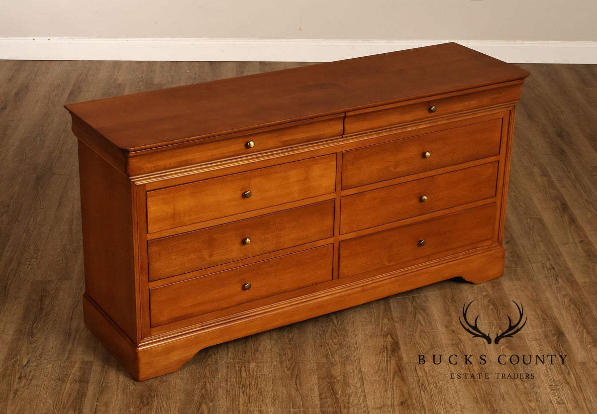 HPL Shermag Louis Philippe Style Cherry Eight-Drawer Dresser
