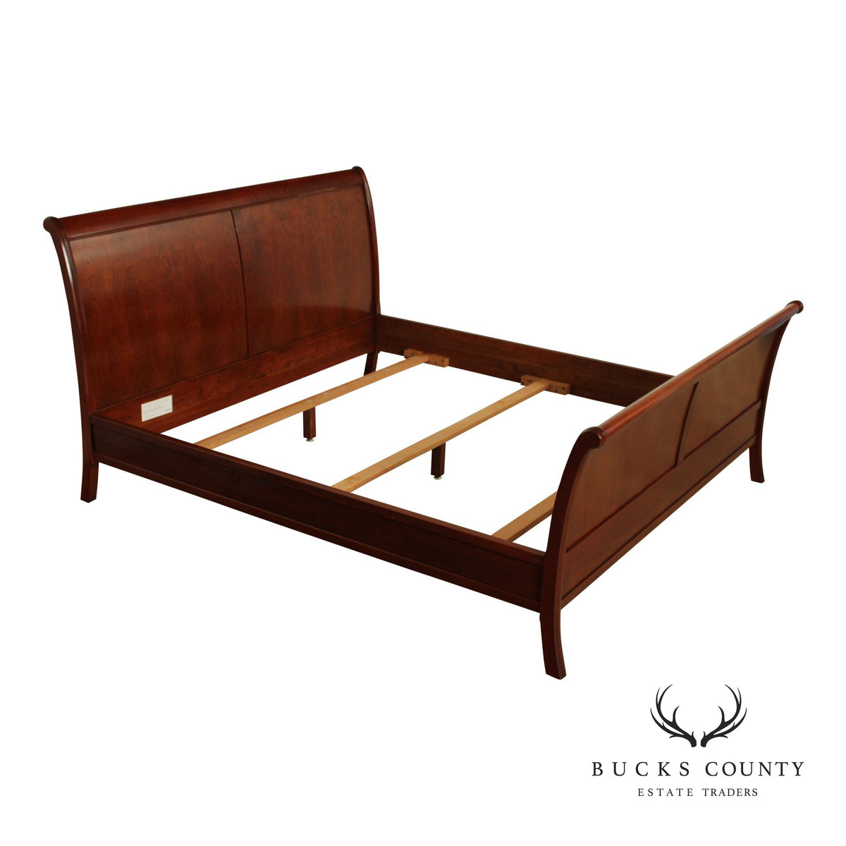 Stickley Traditional Style Cherry King Sleigh Bed