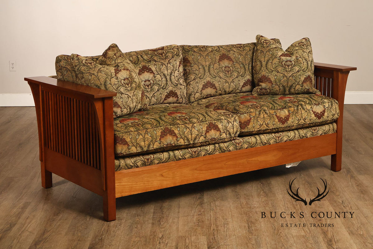 Stickley Mission Collection 'Fayetteville' Cherry Frame Sofa