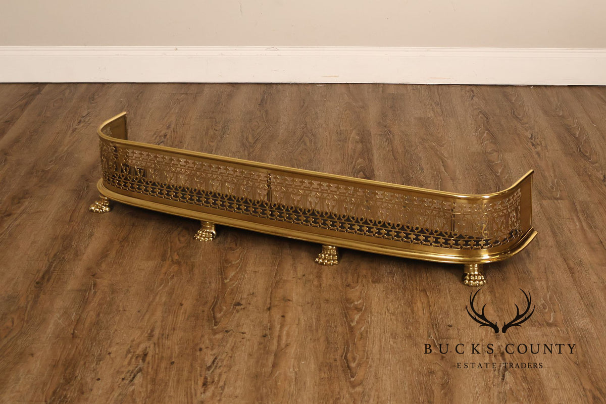 Federal Style Brass Fireplace Fender