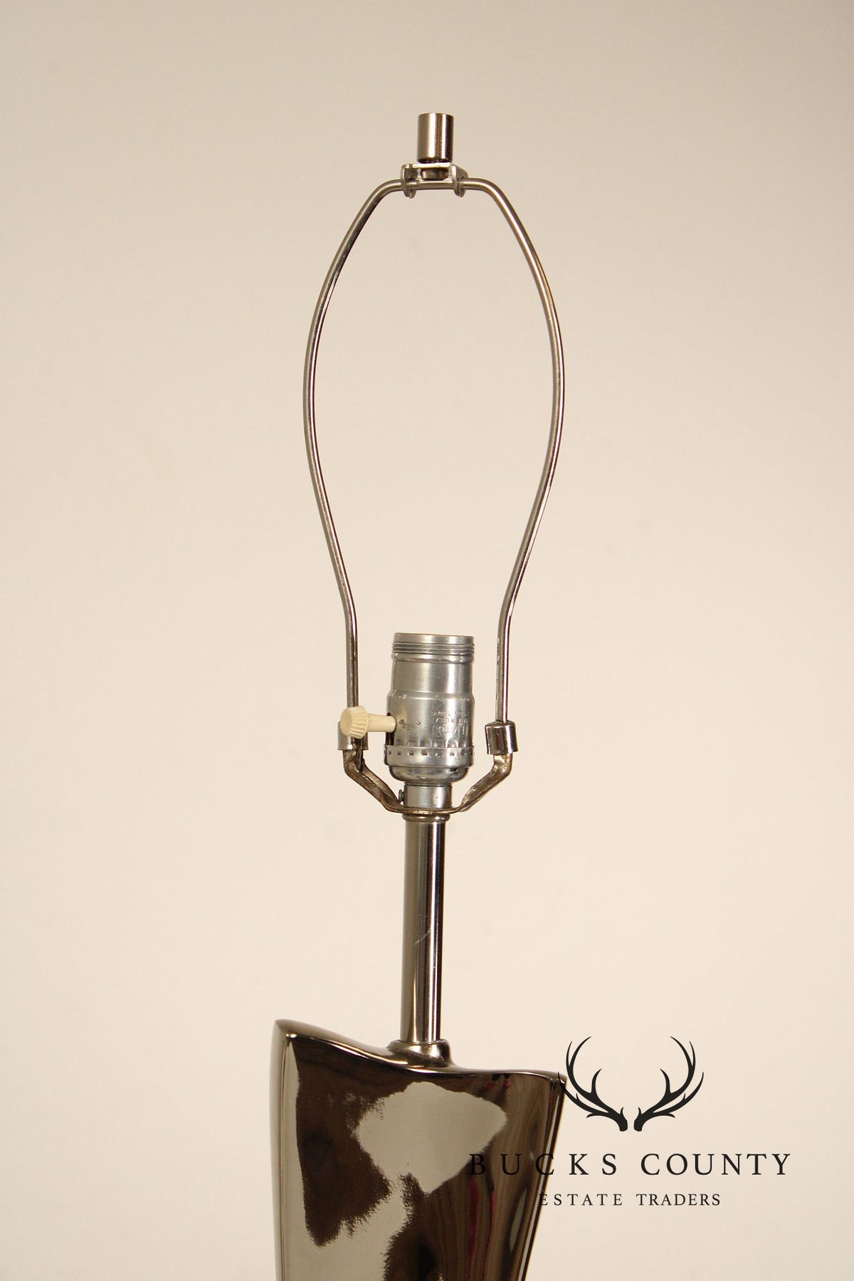 Richard Weiss & Harold Barr Modern Sculpted Chrome Table Lamp