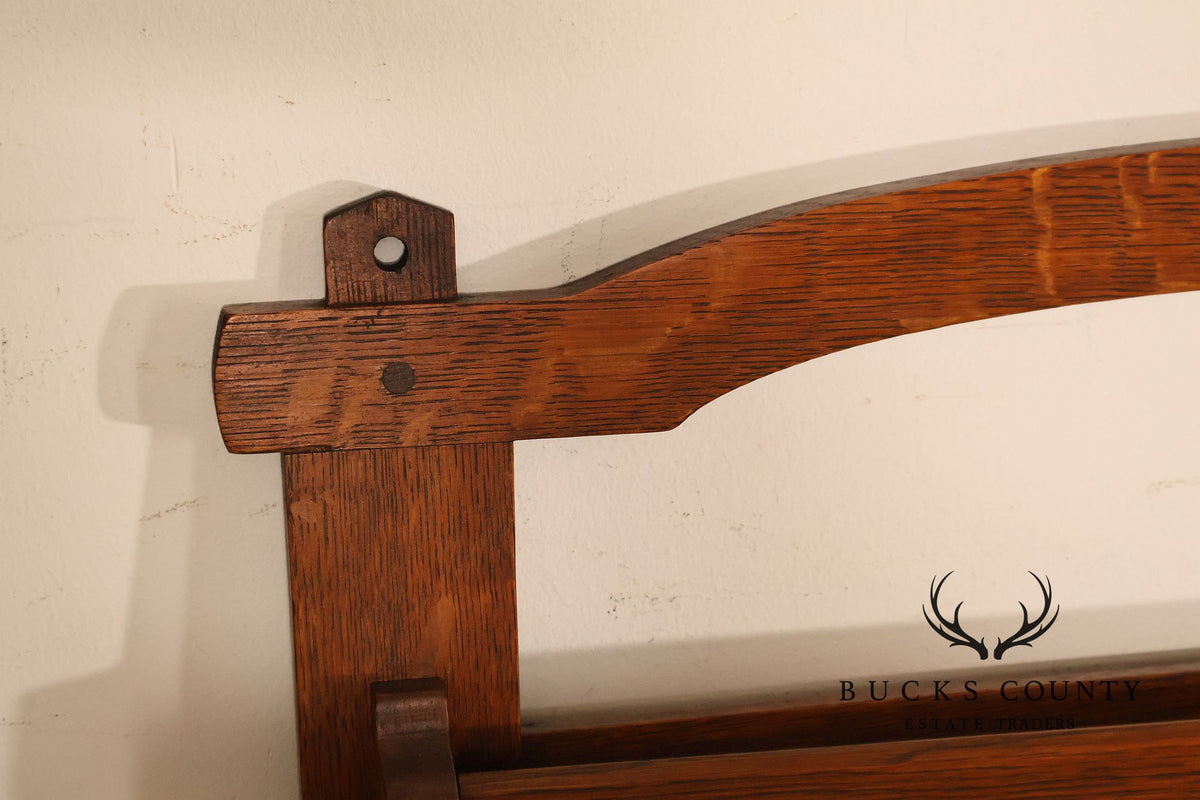 Antique Gustav Stickley Mission Oak Plate Rack #903