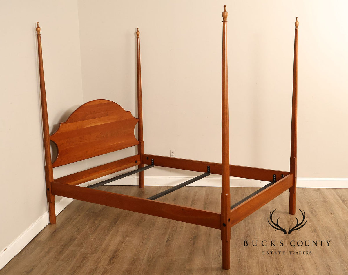 Custom Quality Solid Cherry Queen Size Poster Bed