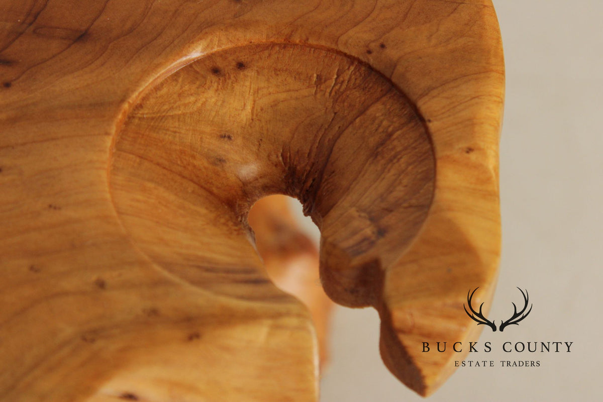 Custom Burlwood Wine Glass Rack