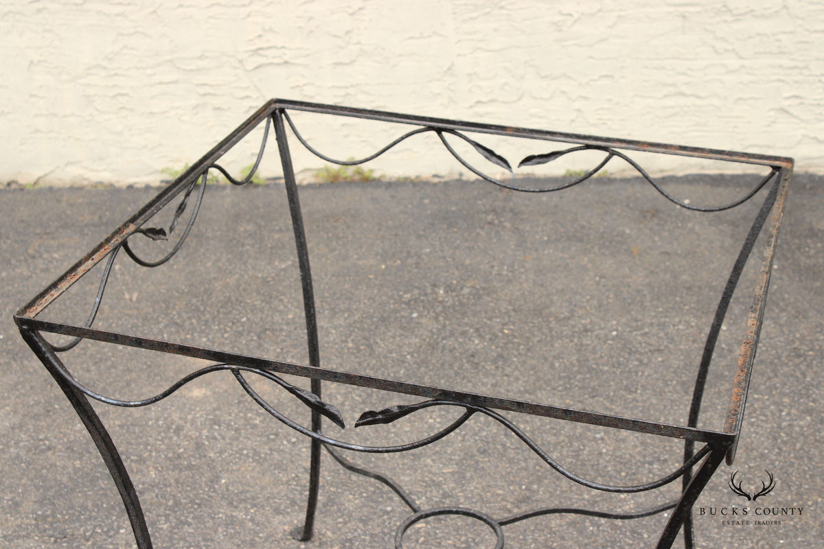 Vintage Wrought Iron Outdoor Dining Table Base