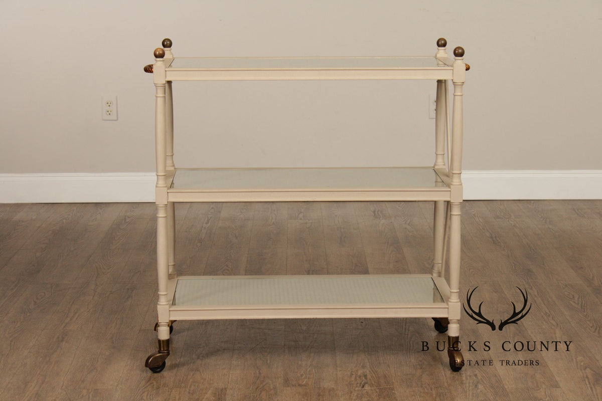 Regency Style Vintage Three Tier Serving Trolley