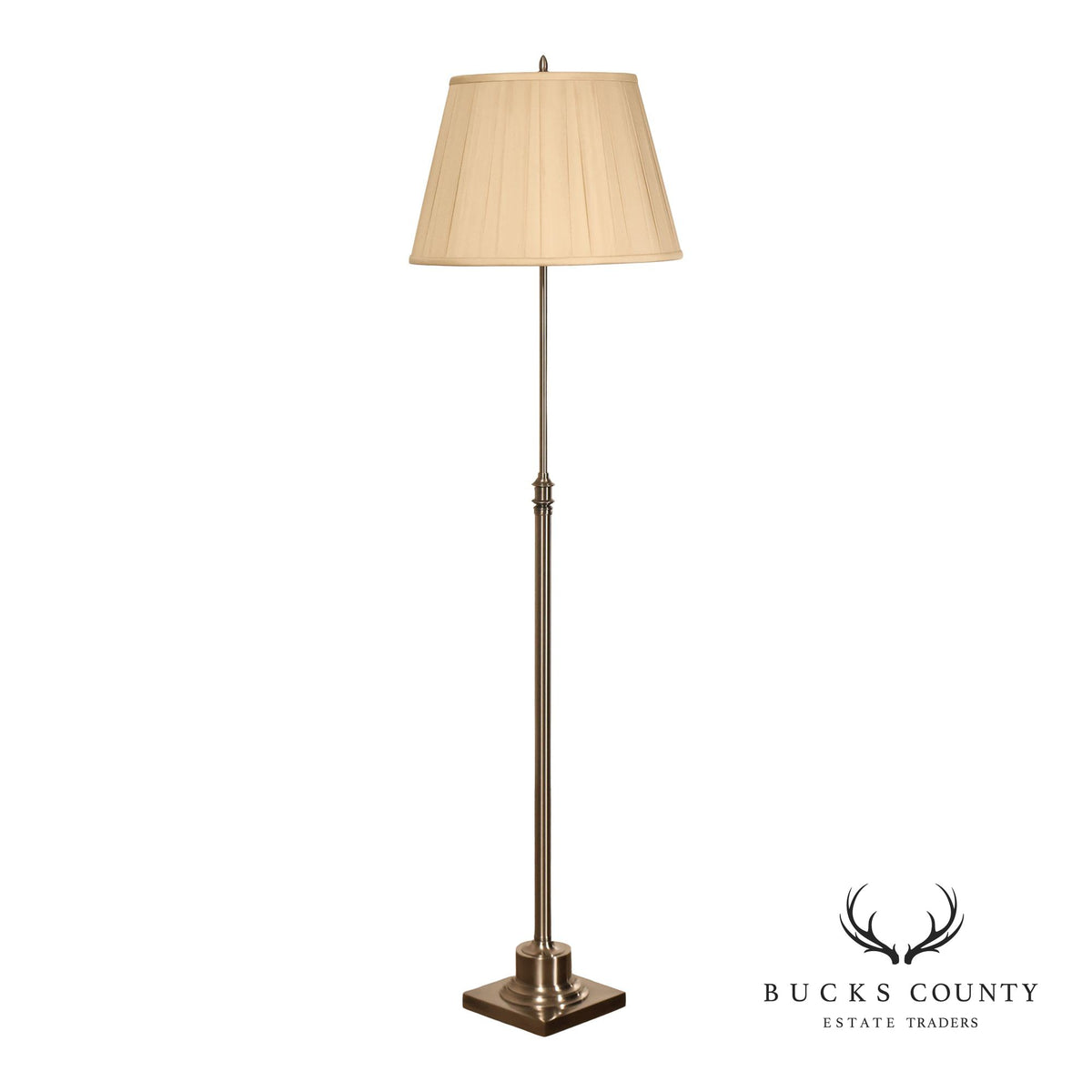 Restoration Hardware Adjustable Height Steel Floor Lamp