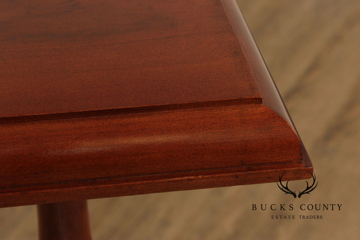 Traditional Mahogany Pedestal Plant Stand with Claw Feet