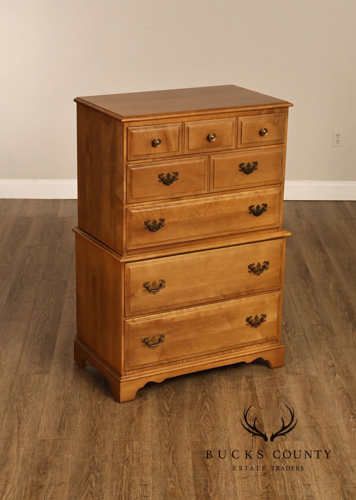 Traditional Maple Tall Chest Of Drawers