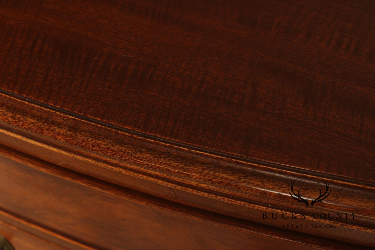George III Style Mahogany Serpentine Front Chest Of Drawers