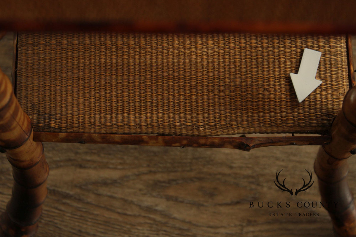 Vintage English Bamboo Sewing Stand