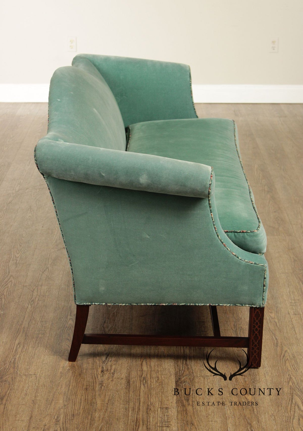 Chippendale Style Mahogany Camelback Sofa