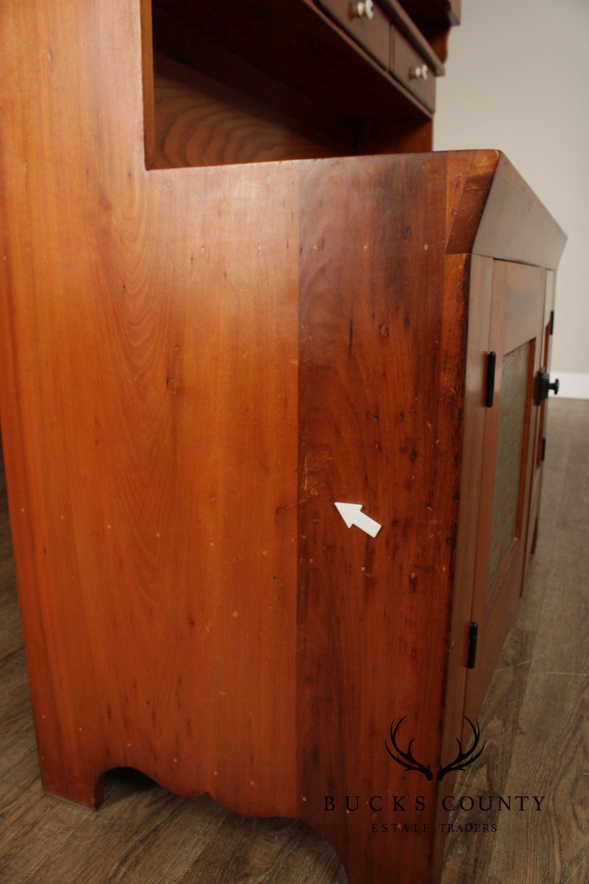 Custom Amish Crafted Primitive Farmhouse Hutch Cabinet