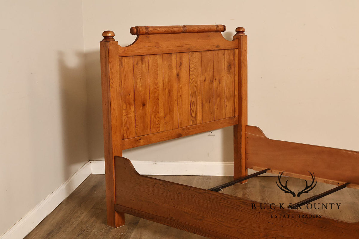 Broyhill Attic Heirlooms Country Style Queen Oak Bed Frame