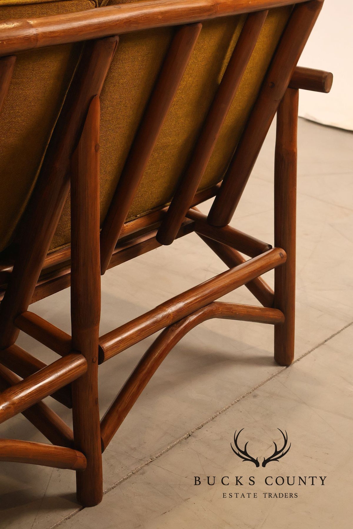 Vogue Coastal Vintage Rattan Bamboo Sofa