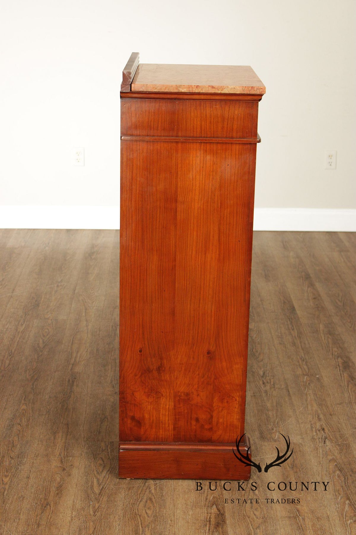 Italian Marble Top Fruitwood Lingerie Chest