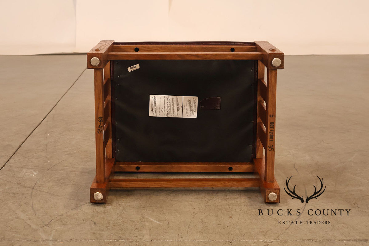 Stickley Mission Collection Oak & Leather Ottoman Footstool