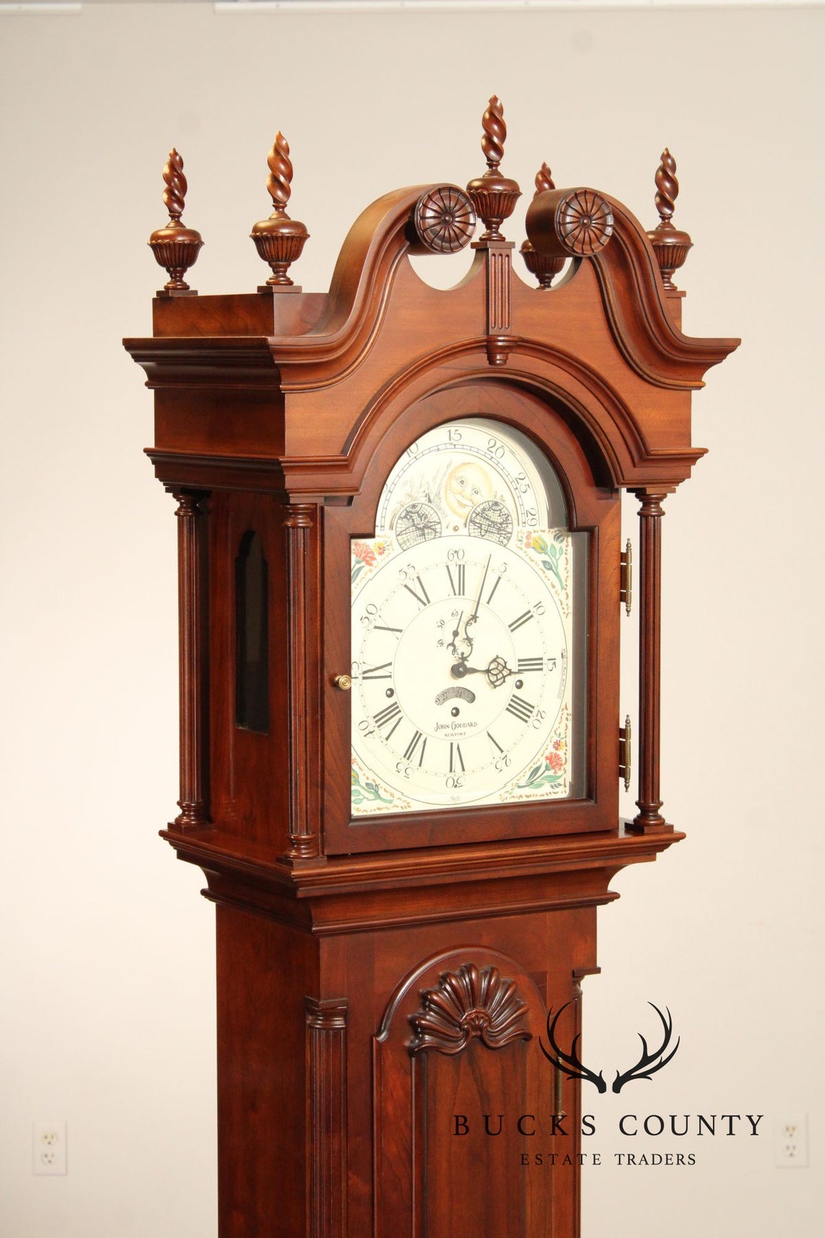 Sligh John Goddard Cherry Newport Grandfather Clock