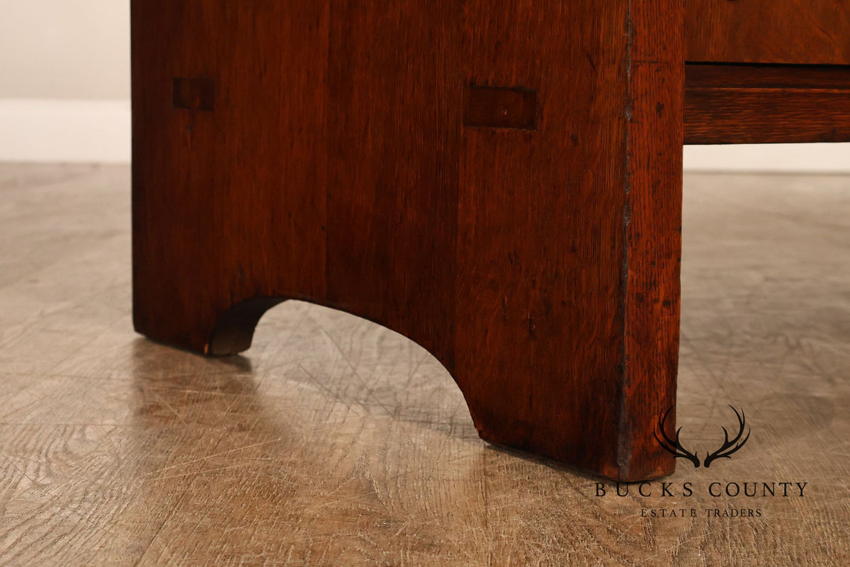 Early Gustav Stickley Arts And Crafts Oak Sideboard Buffet