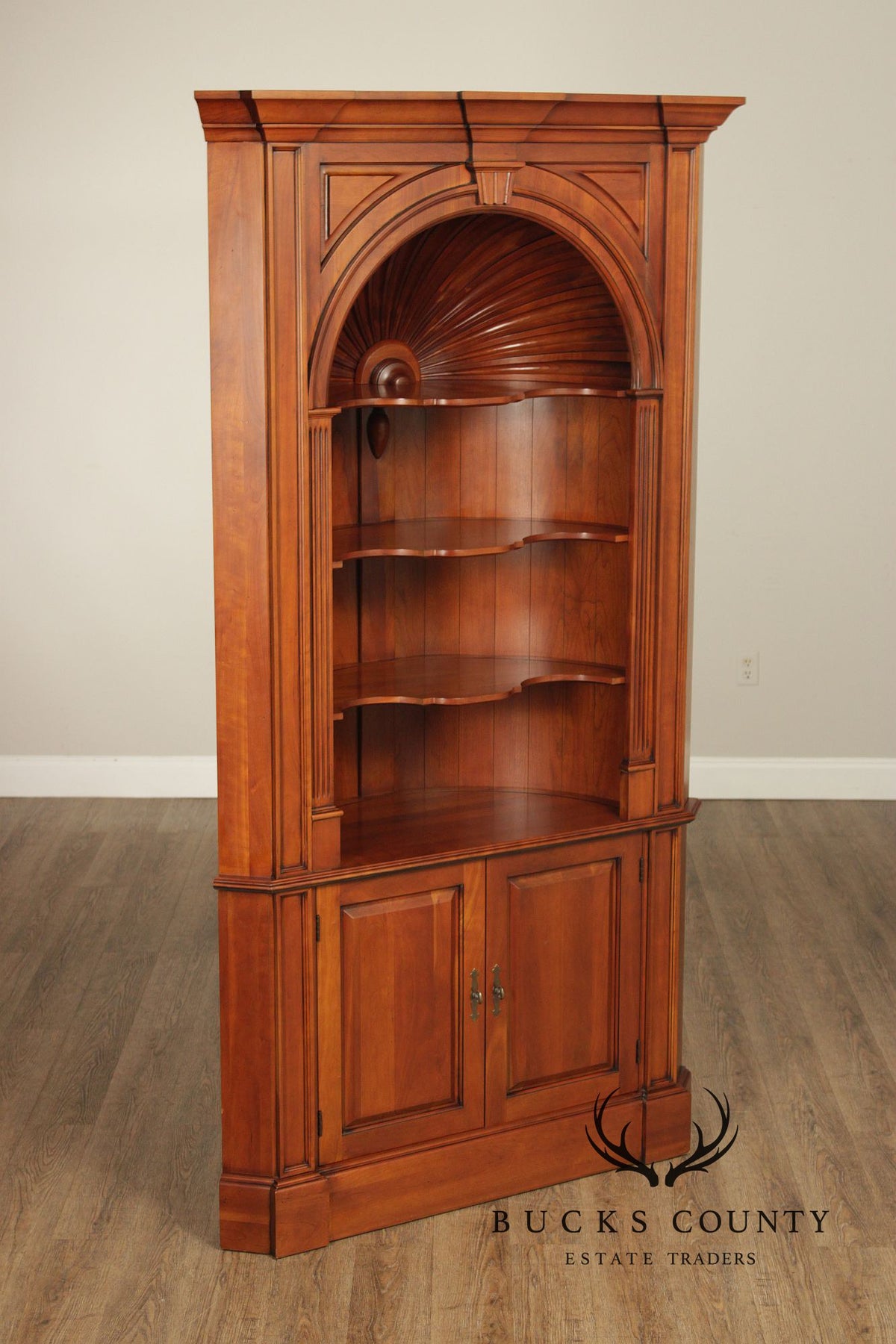 Harden  Chippendale Style Cherry Corner Bookcase