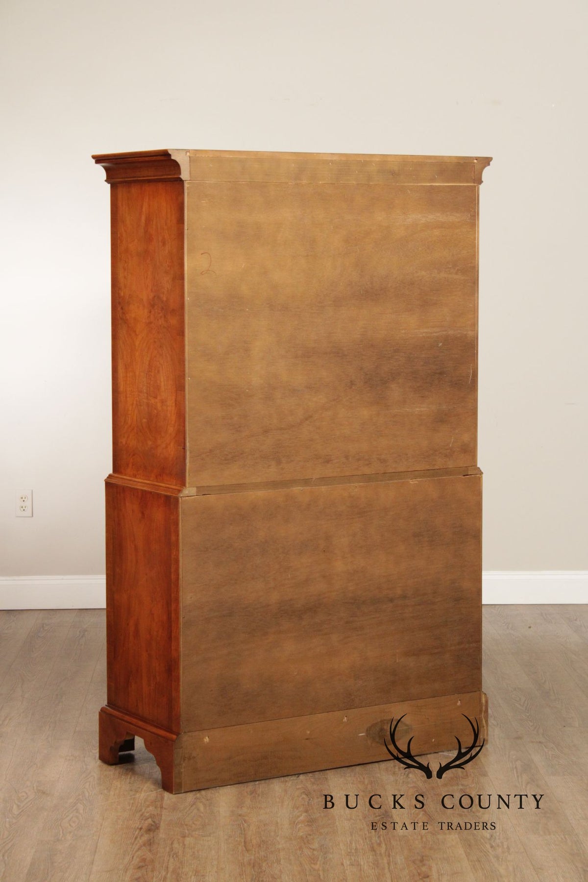 Century British National Trust Collection Burlwood Chest on Chest