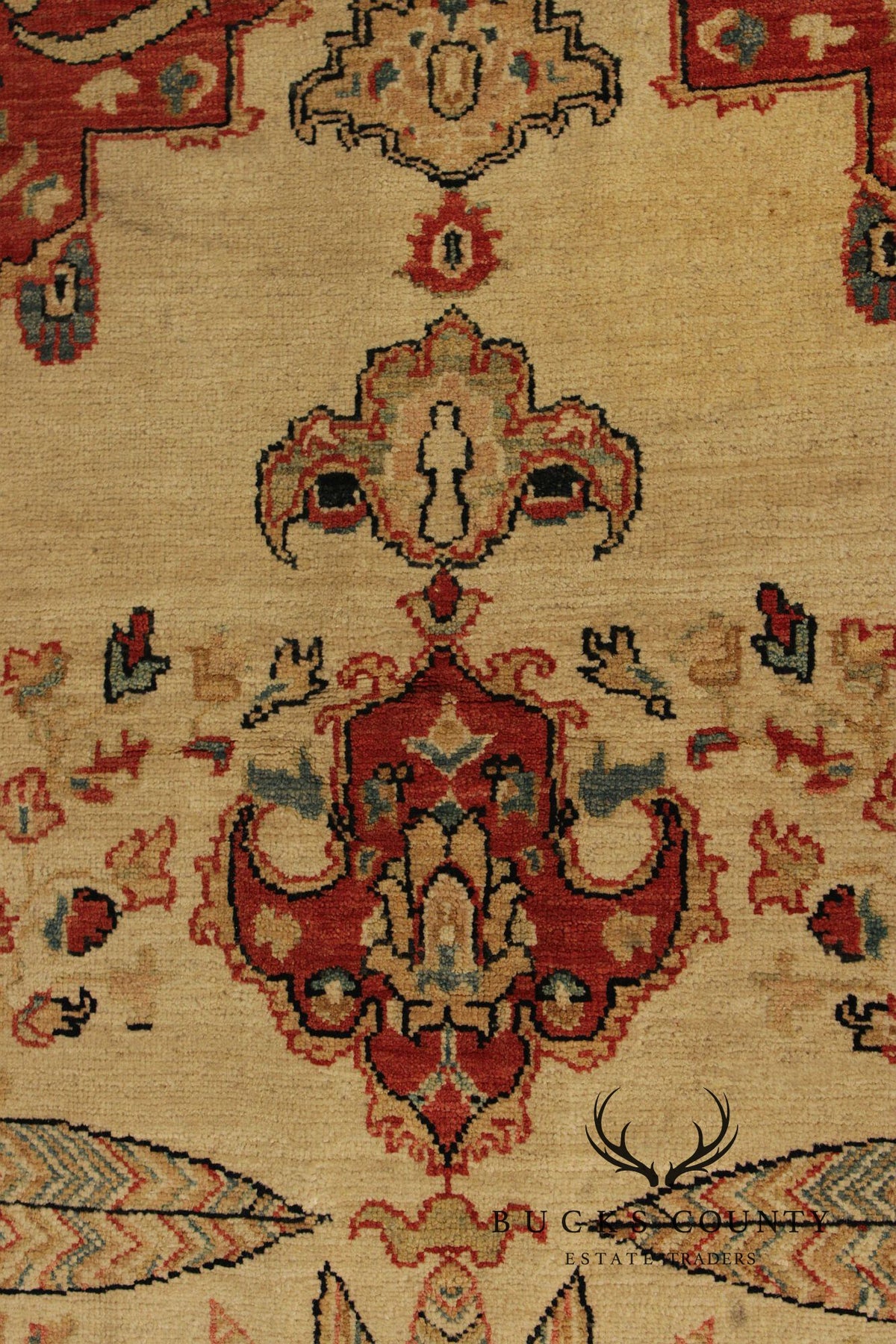 Peshawar Farahan Design Hand-Knotted Wool Area Rug – 6’ x 10’