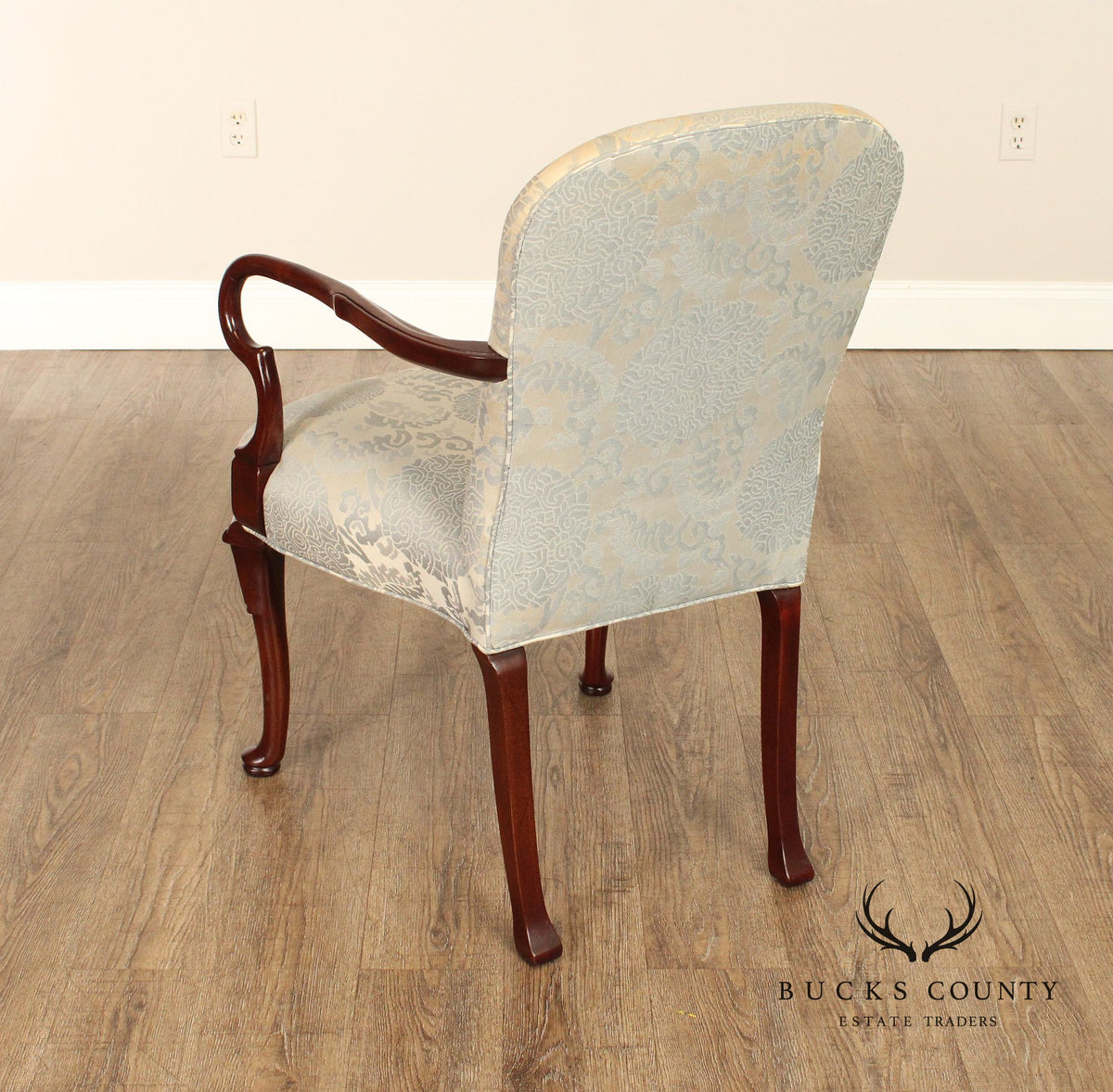 Hickory Chair Queen Anne Style Mahogany Armchair